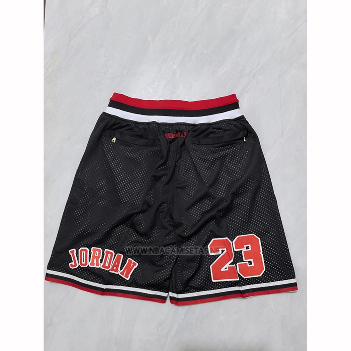 Pantalone Chicago Bulls Mitchell & Ness Just Don 1997-98 Negro